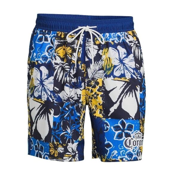 Men’s Corona Tropical Print Board Shorts Swim Trunks Beach Size 3XL - Picture 6 of 10